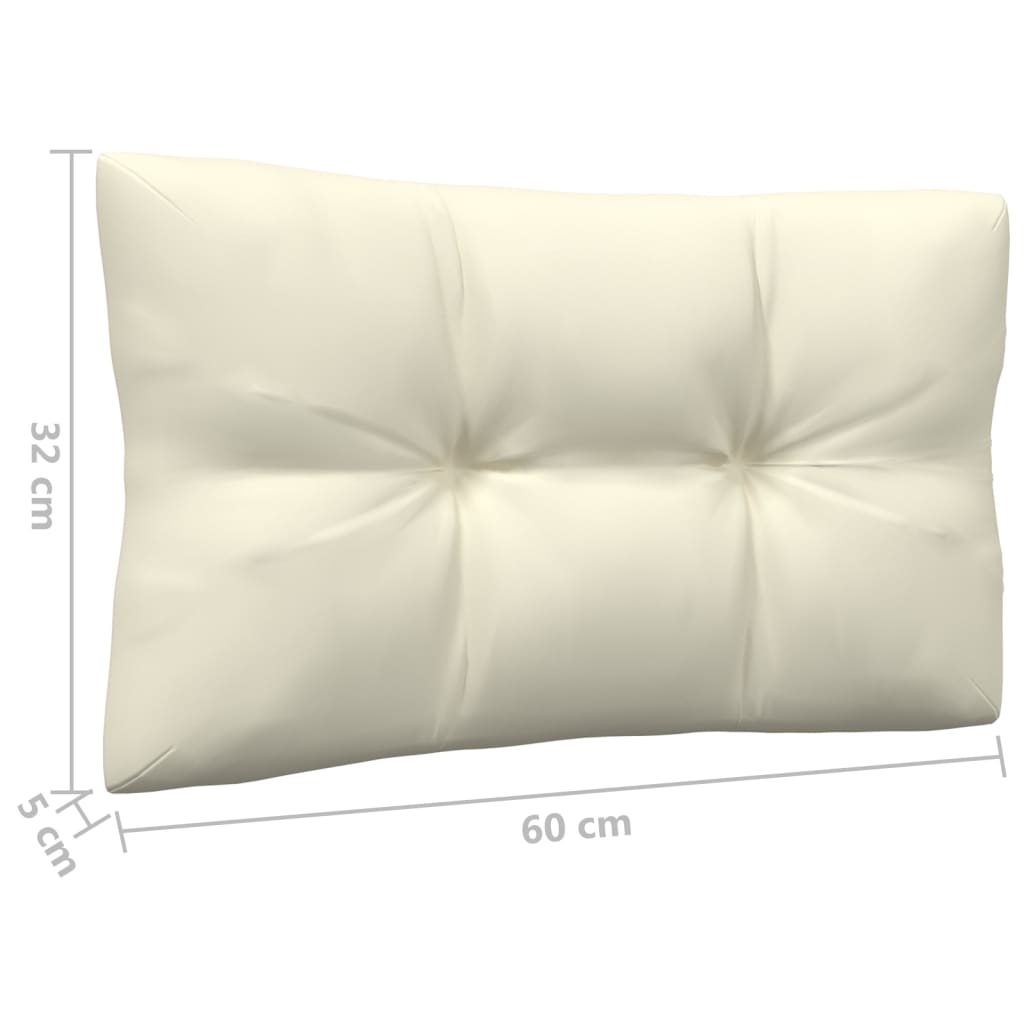 vidaXL 7-osainen Puutarhasohvasarja kerma tyynyillä mänty