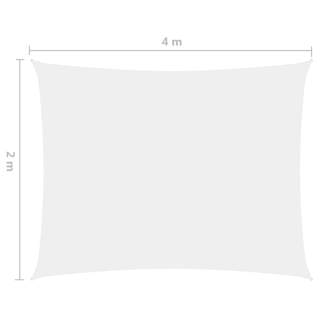 vidaXL Aurinkopurje Oxford-kangas suorakaide 2x4m valkoinen