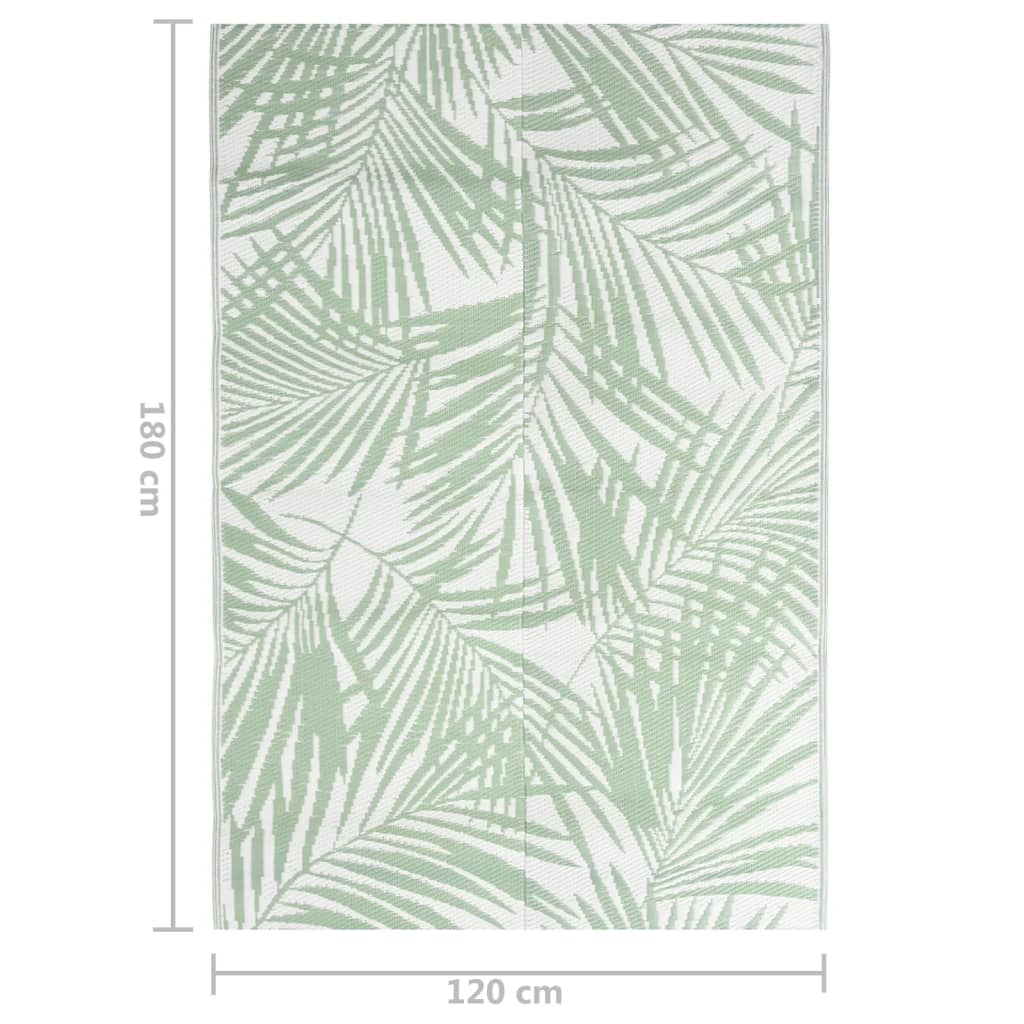 vidaXL Ulkomatto vihreä 120x180 cm PP