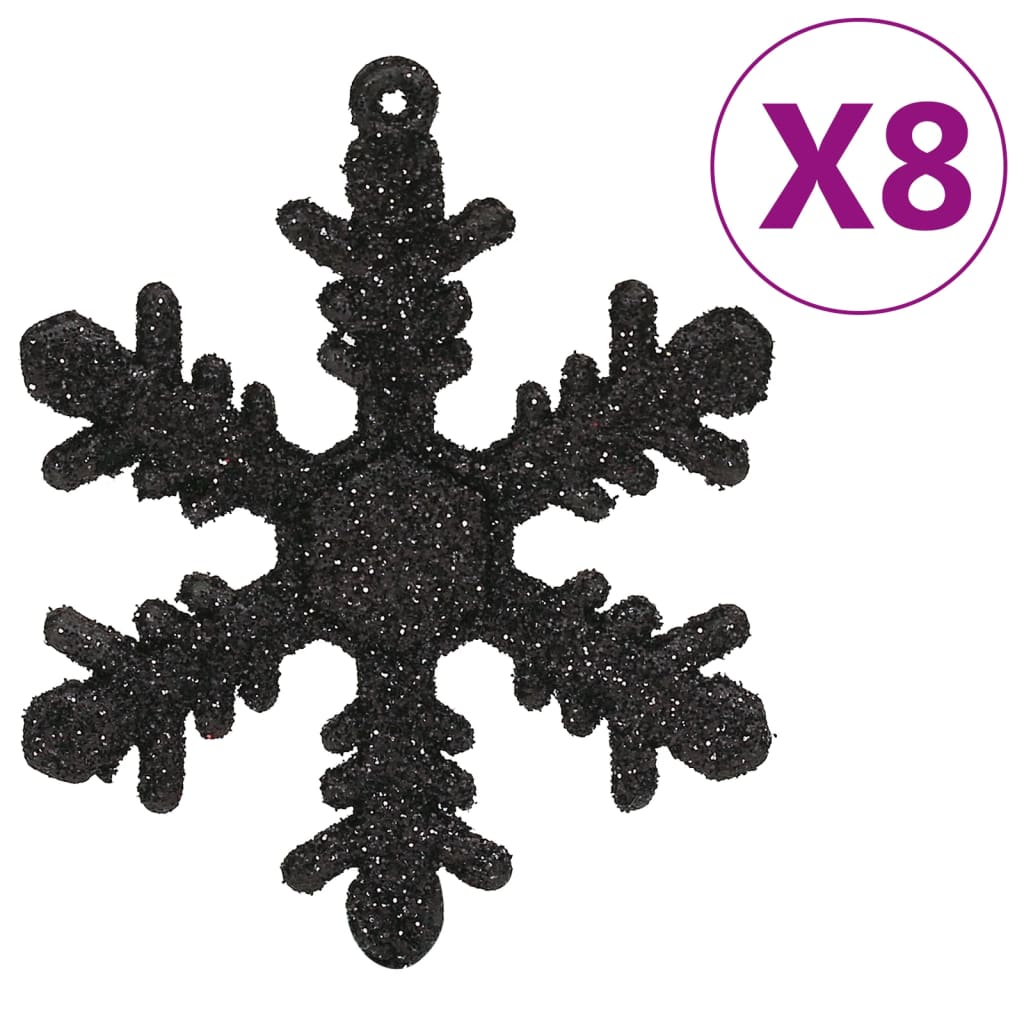 vidaXL 111-osainen Joulupallosarja musta polystyreeni