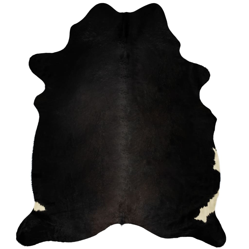 vidaXL Aito lehmäntaljamatto musta 150x170 cm