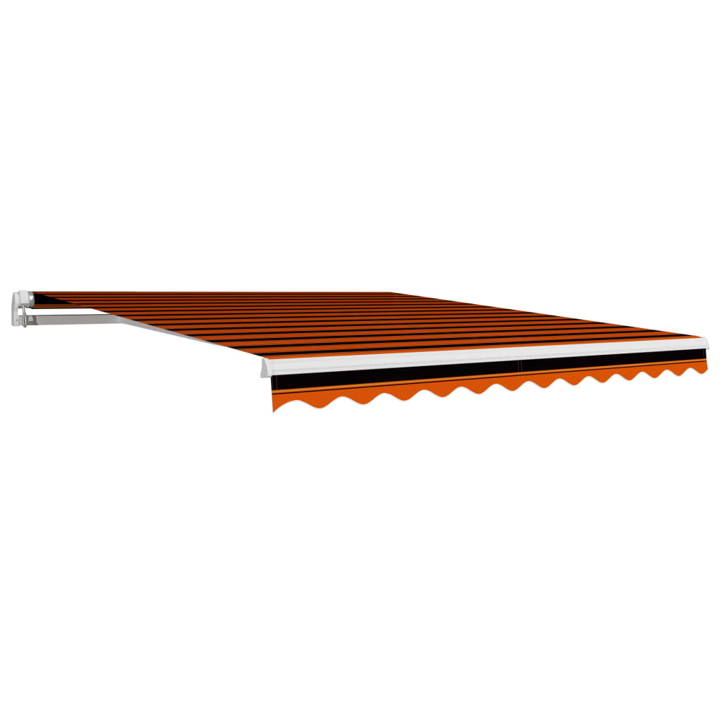 vidaXL Markiisikangas oranssi ja ruskea 350x250 cm