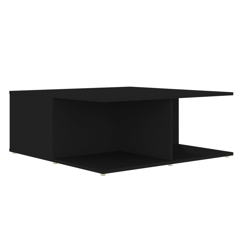 vidaXL Sohvapöytä musta 80x80x31 cm lastulevy