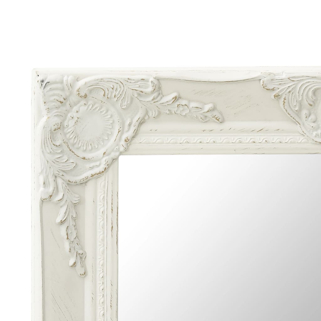 vidaXL Seinäpeili barokkityylinen 50x50 cm valkoinen