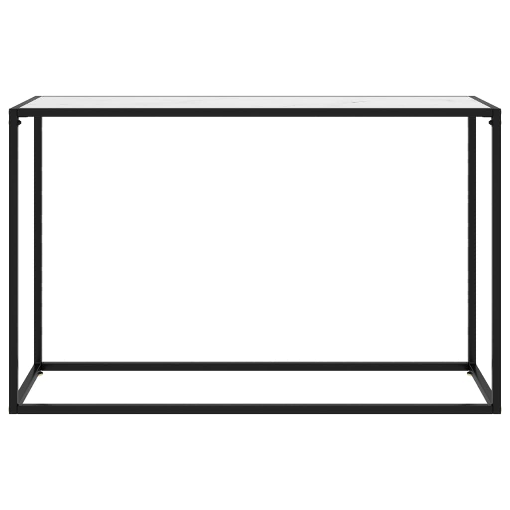 vidaXL Konsolipöytä valkoinen 120x35x75 cm karkaistu lasi