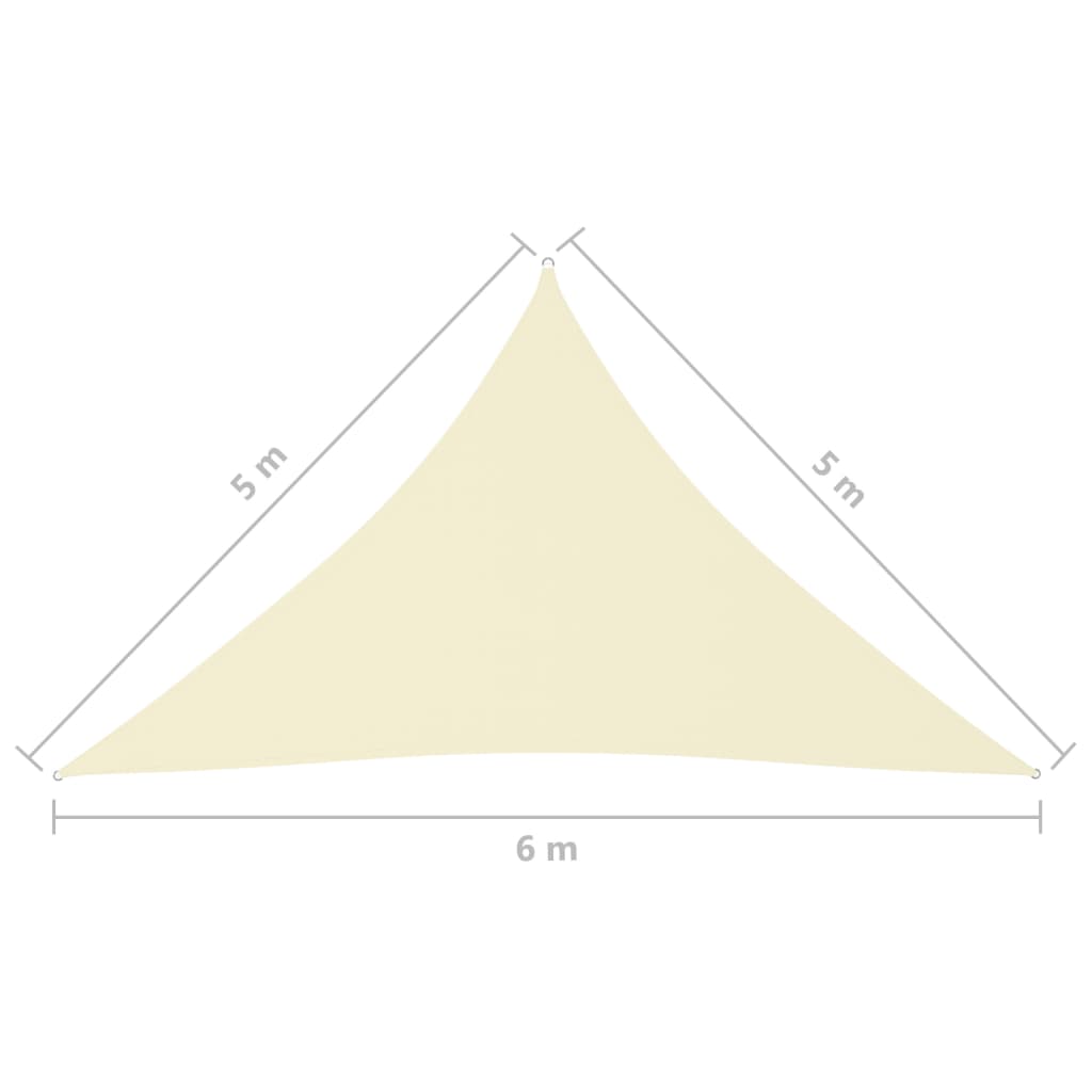 vidaXL Aurinkopurje Oxford-kangas kolmio 5x5x6 m kerma