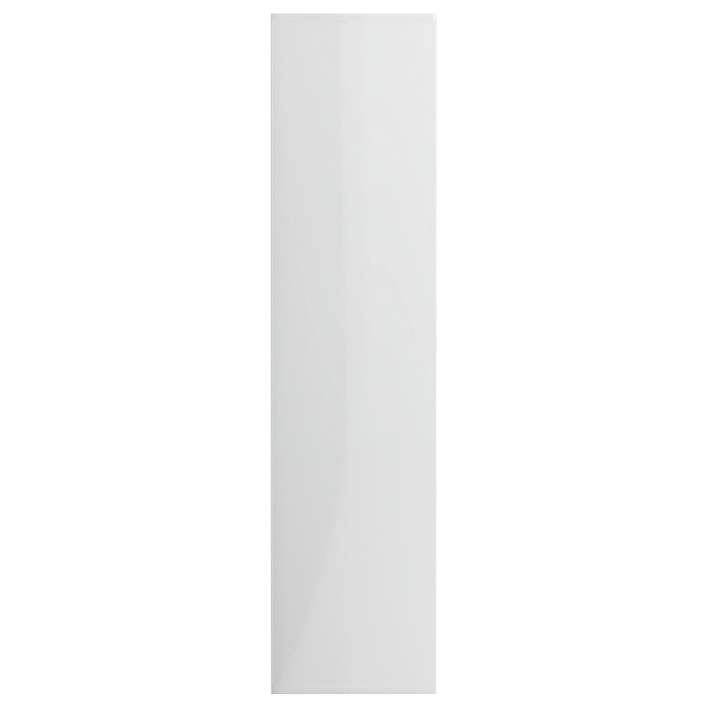 vidaXL Kirjahylly korkeakiilto valkoinen 50x25x106 cm lastulevy