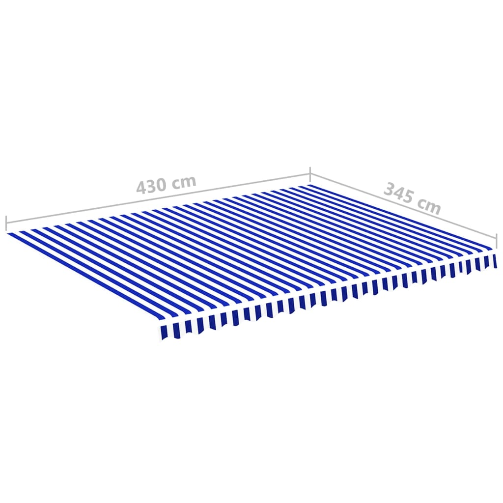 vidaXL Varakangas markiisiin sininen ja valkoinen 4,5x3,5 m