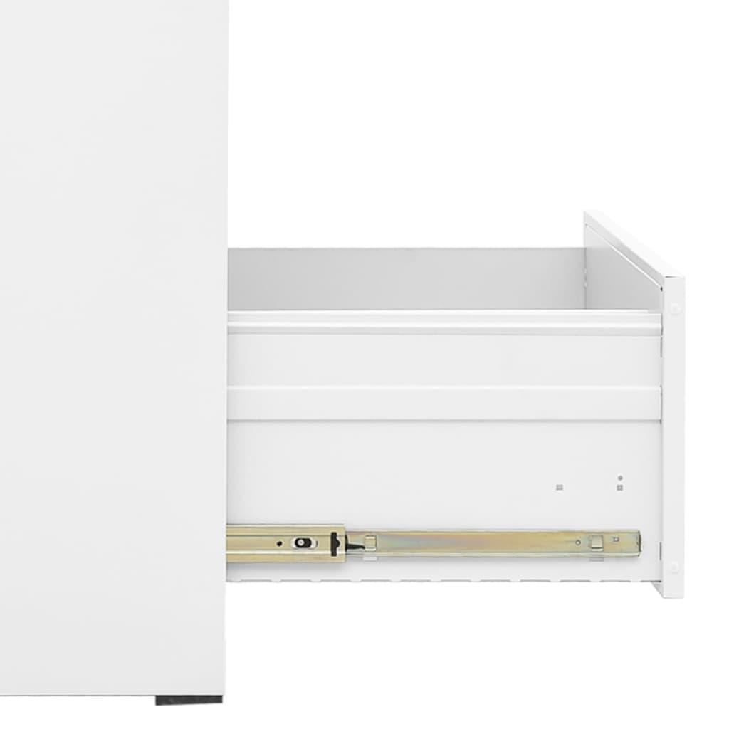 vidaXL Arkistokaappi valkoinen 46x62x102,5 cm teräs
