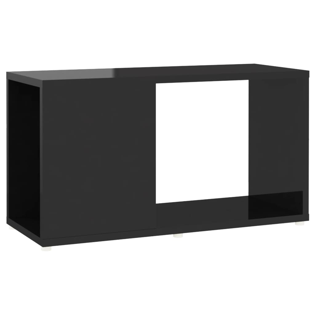 vidaXL TV-taso korkeakiilto musta 60x24x32 cm lastulevy