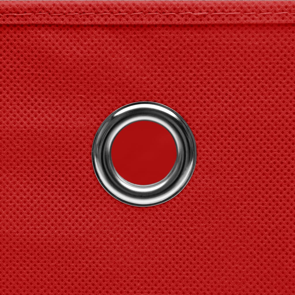 vidaXL Säilytyslaatikot kansilla 4 kpl 28x28x28 cm punainen