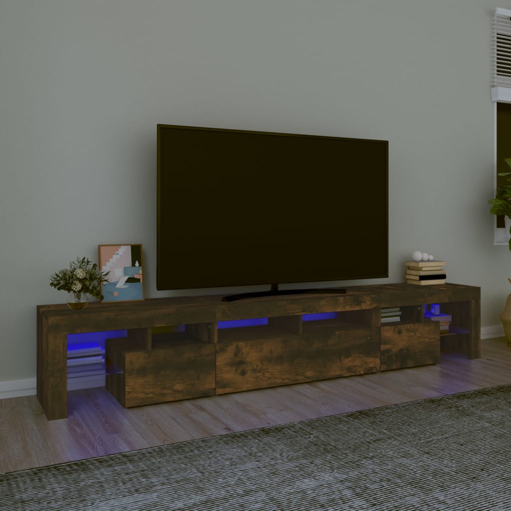 vidaXL TV-taso LED-valoilla savutammi 230x36,5x40 cm