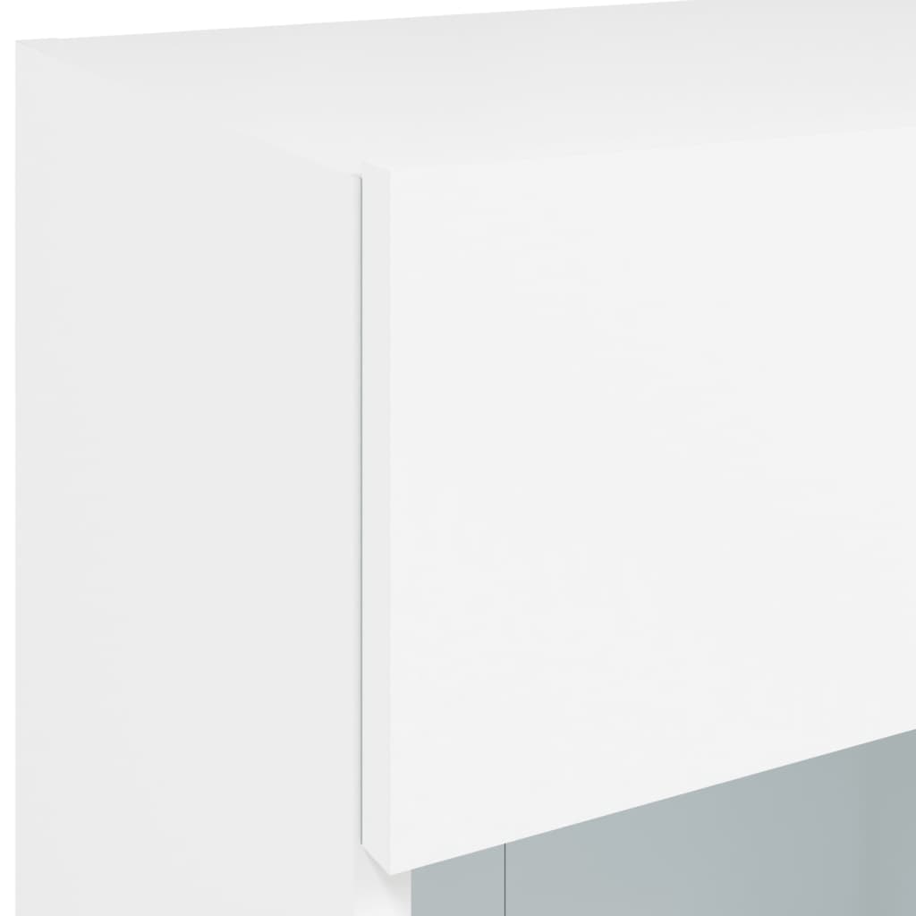 vidaXL TV-seinäkaapit LED-valoilla 2 kpl valkoinen 40x30x60,5 cm