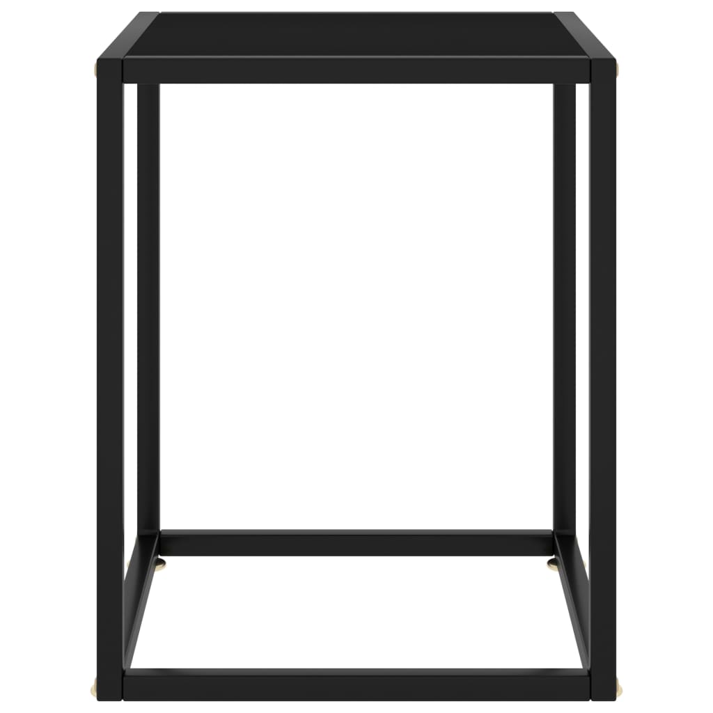 vidaXL Sohvapöytä musta ja musta lasi 40x40x50 cm