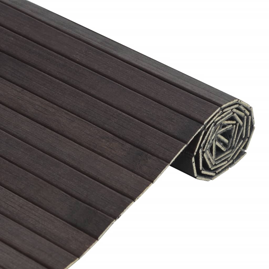 vidaXL Matto suorakaide tummanruskea 70x300 cm bambu
