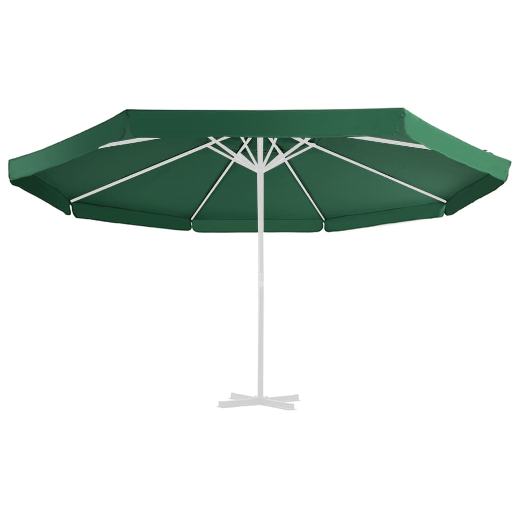 vidaXL Aurinkovarjon vaihtokangas vihreä 500 cm
