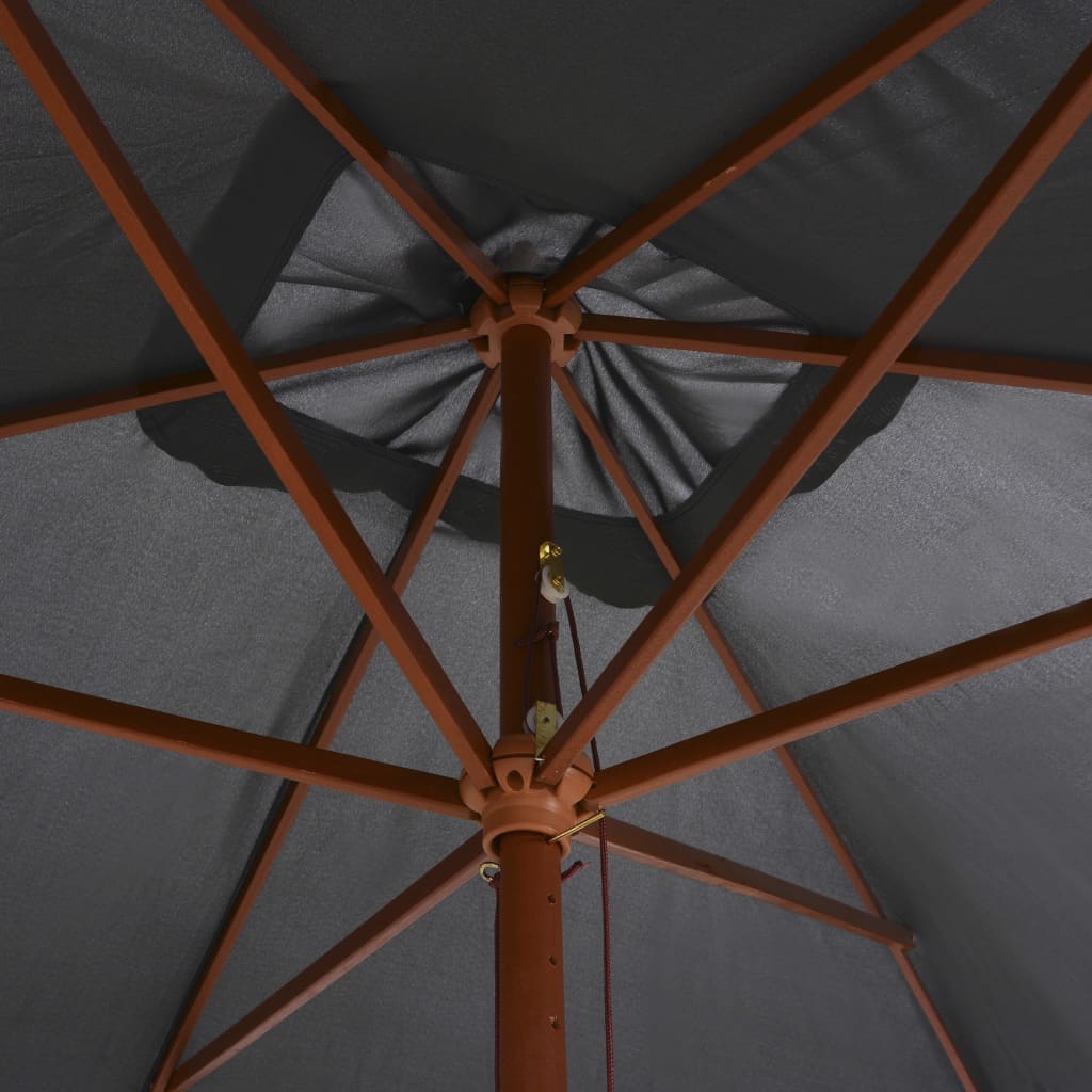 vidaXL Aurinkovarjo puurunko 200x300 cm antrasiitti