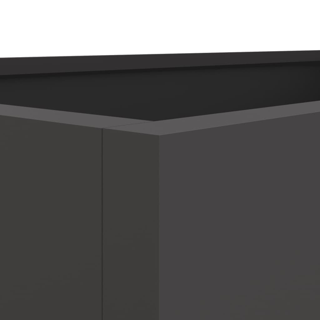 vidaXL Kukkalaatikko musta 62x47x46 cm kylmävalssattu teräs