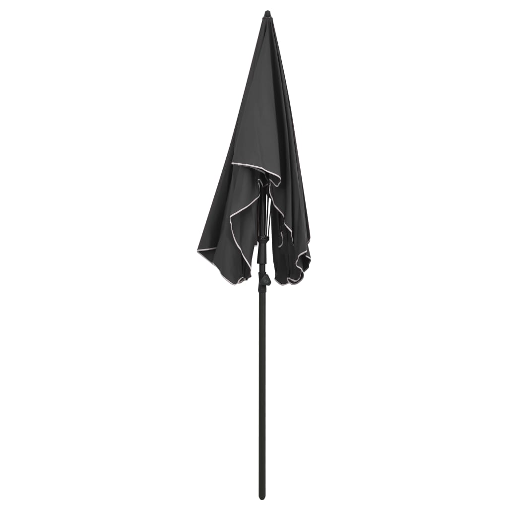 vidaXL Puutarhan Aurinkovarjo tangolla 200x130 cm antrasiitti