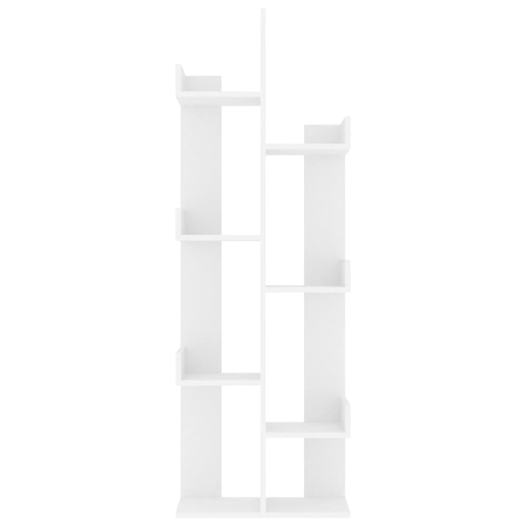 vidaXL Kirjahylly valkoinen 48x25,5x140 cm lastulevy