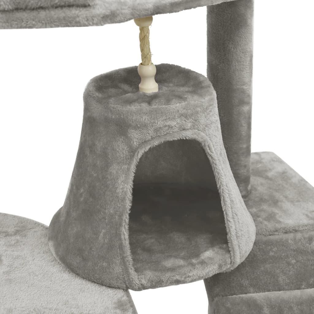 vidaXL Kissan kiipeilypuu sisal- raapimispylväillä vaaleanharmaa 191cm