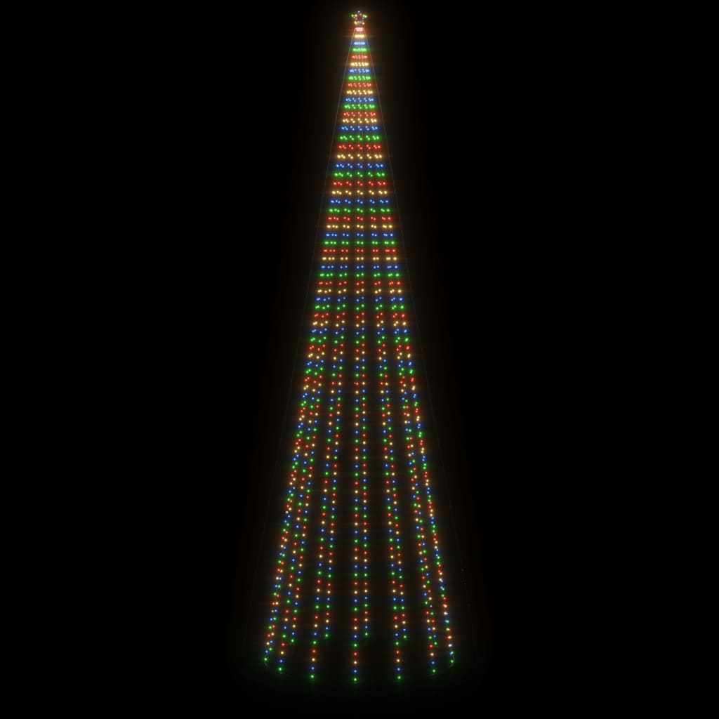 vidaXL Kartio joulukuusi 1134 värikästä LED-valoa 230x800 cm