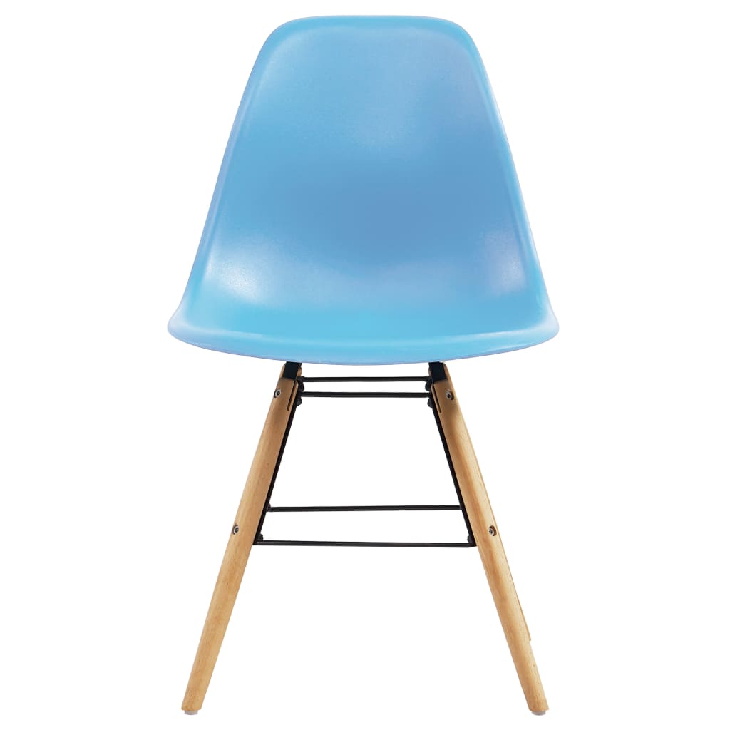 vidaXL Ruokapöydän tuolit 2 kpl sininen muovi