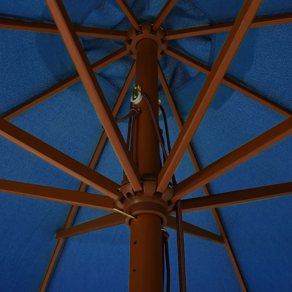vidaXL Aurinkovarjo puurunko 330 cm taivaansininen