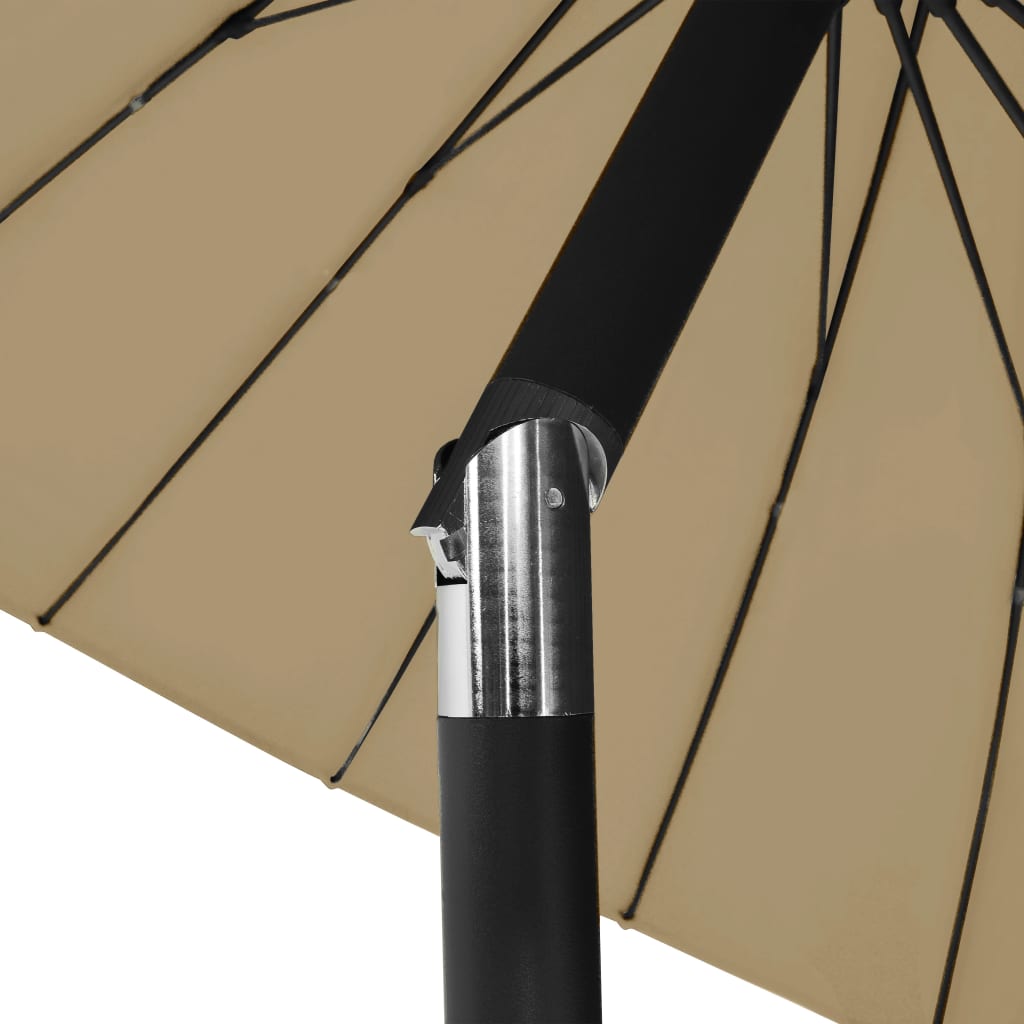 vidaXL Aurinkovarjo alumiinitanko 270 cm harmaanruskea