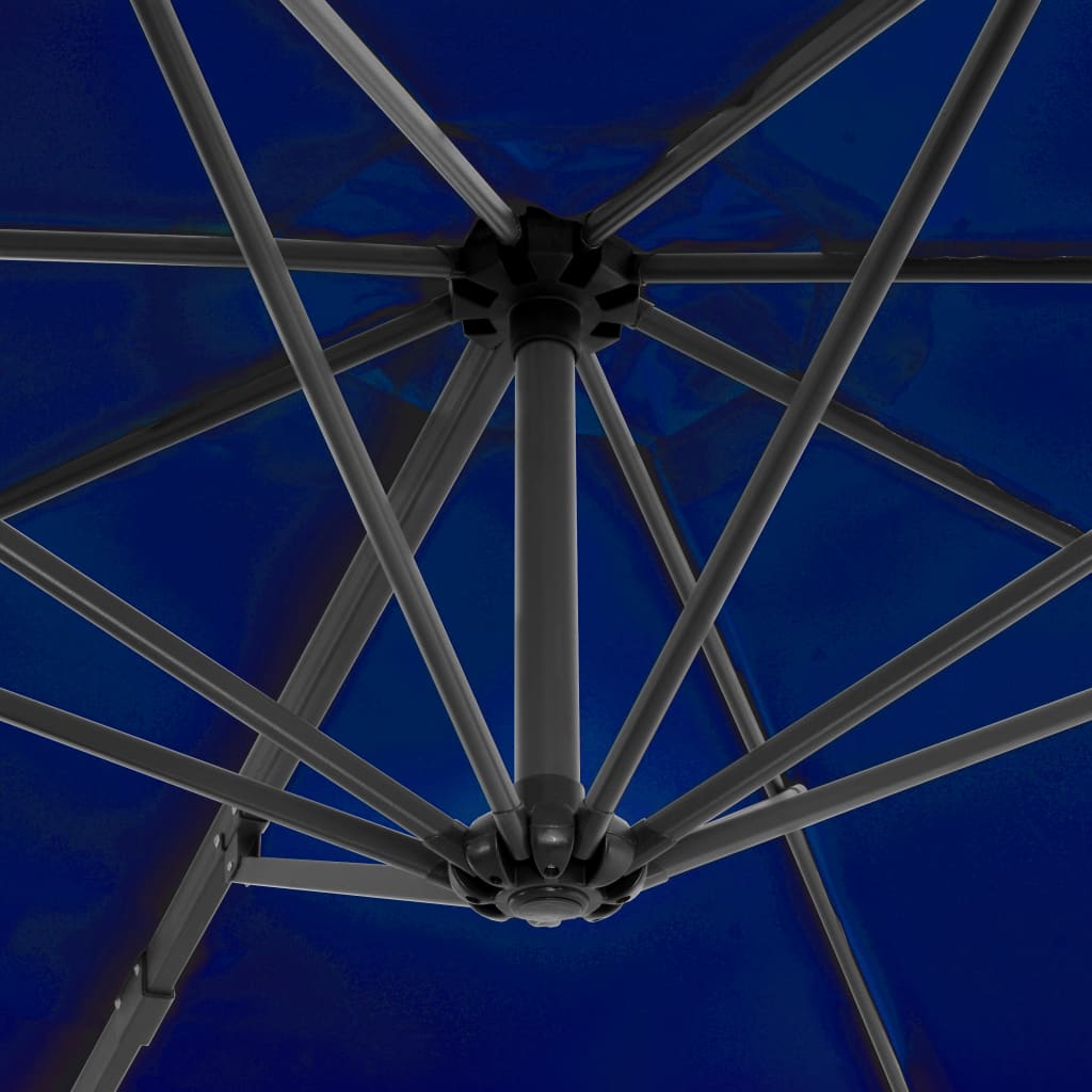 vidaXL Riippuva aurinkovarjo alumiinipylväällä taivaansininen 300 cm