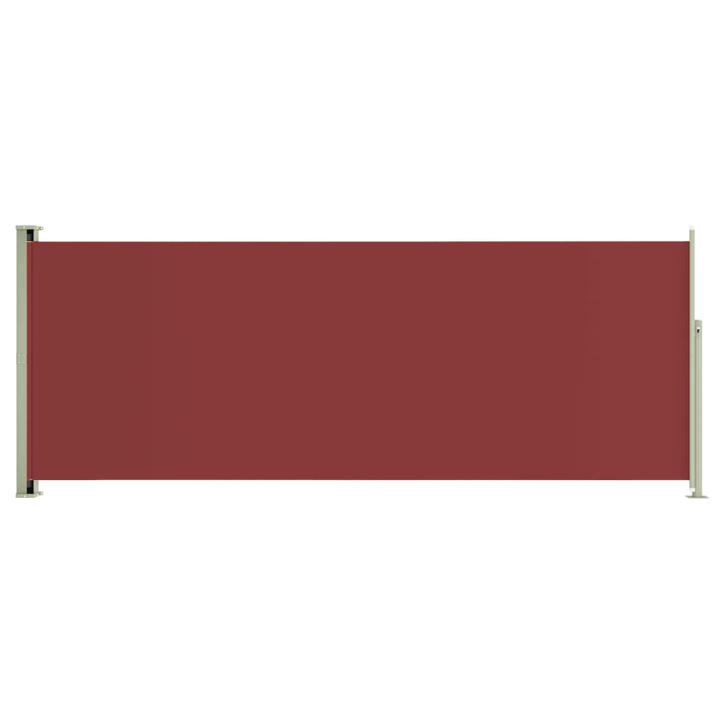 vidaXL Sisäänvedettävä terassin sivumarkiisi 117x300 cm punainen