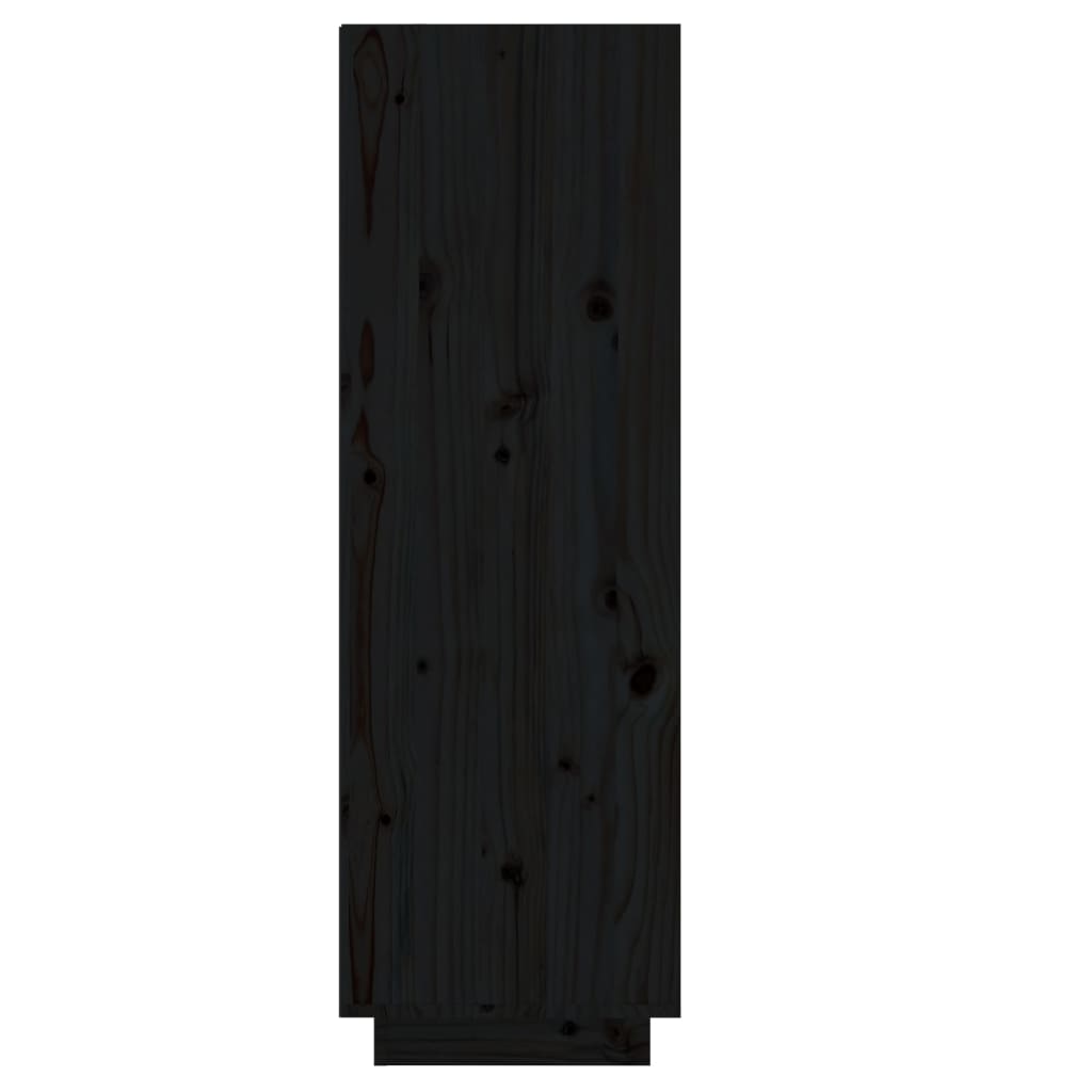 vidaXL Kenkäkaappi musta 34x30x105 cm täysi mänty