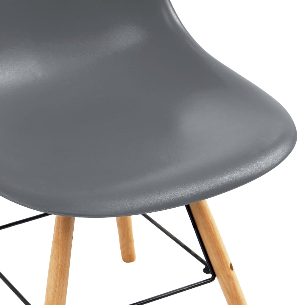 vidaXL Ruokapöydän tuolit 2 kpl harmaa muovi
