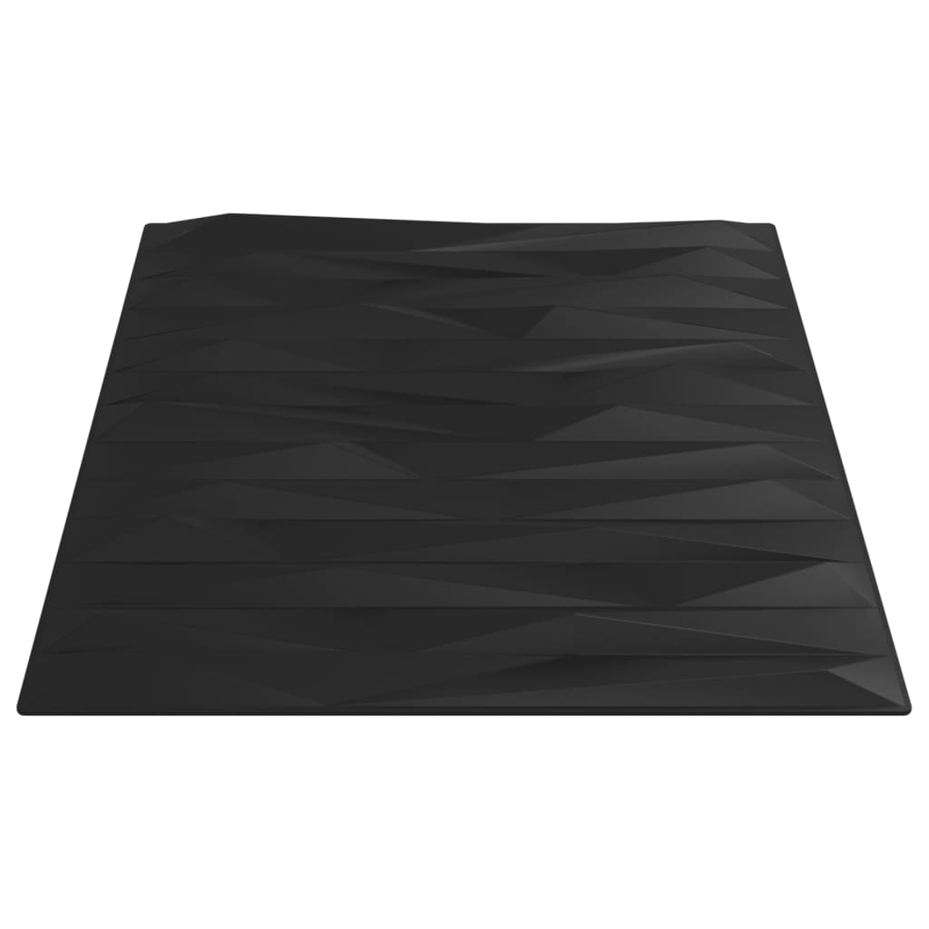 vidaXL Seinäpaneelit 12 kpl musta 50x50 cm EPS 3 m² kivi