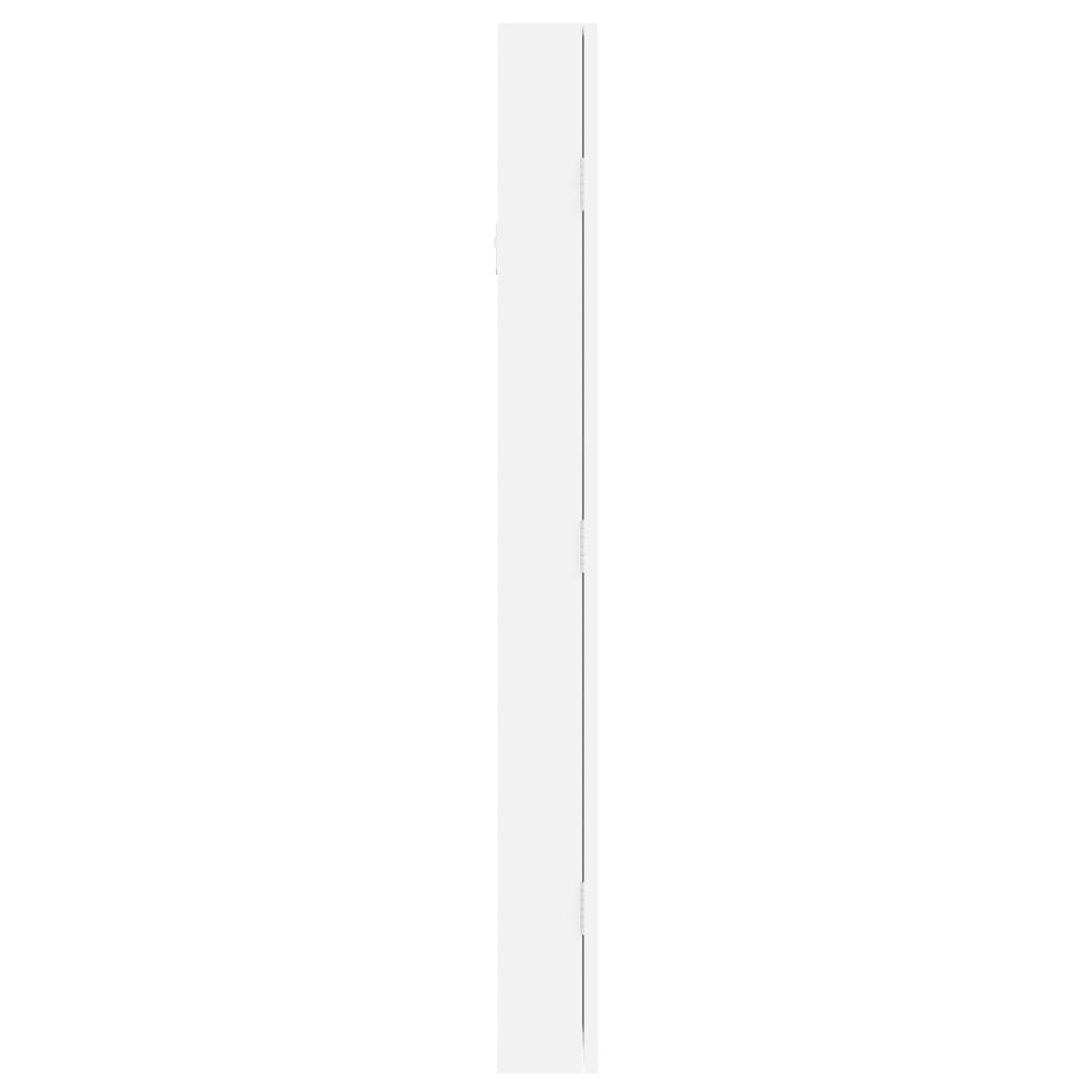 vidaXL Peilikorukaappi seinäkiinnitettävä valkoinen 30x8,5x90 cm