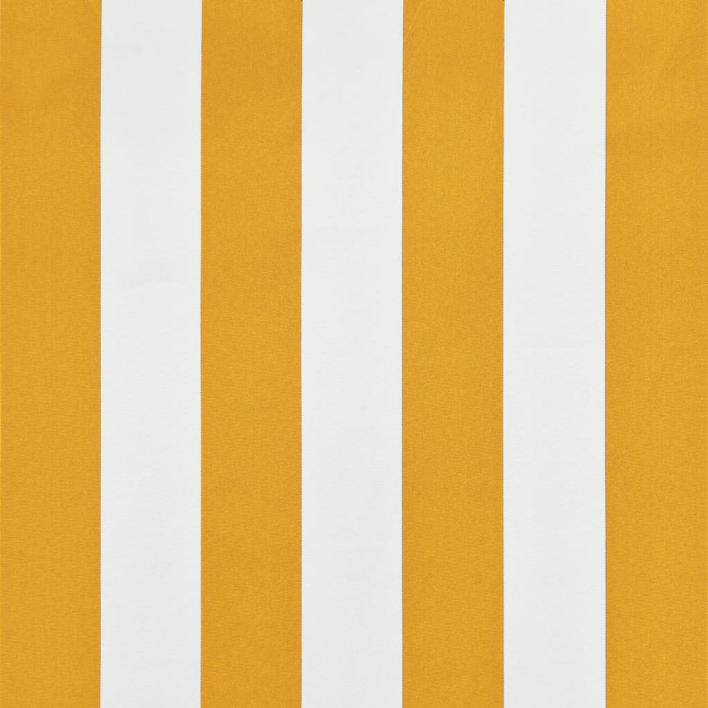 vidaXL Sisäänkelattava markiisi 350x150 cm keltainen ja valkoinen