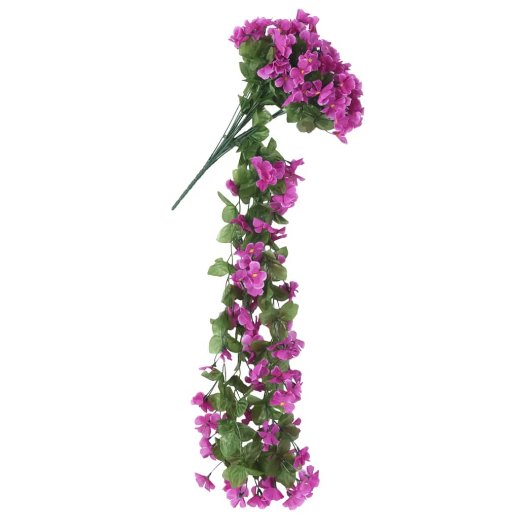vidaXL Tekokukkaseppeleet 3 kpl vaalea violetti 85 cm