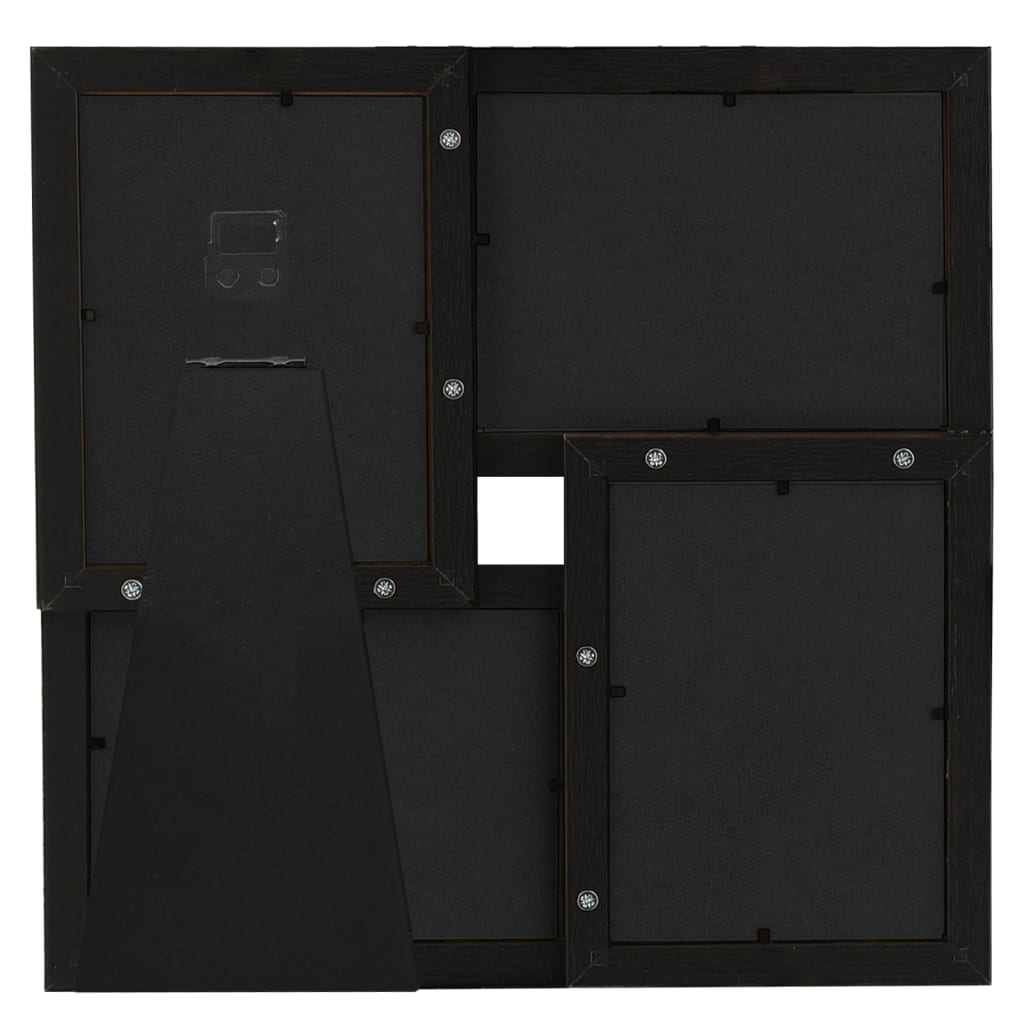 vidaXL Kollaasi valokuvakehys 4x(10x15 cm) kuville musta MDF