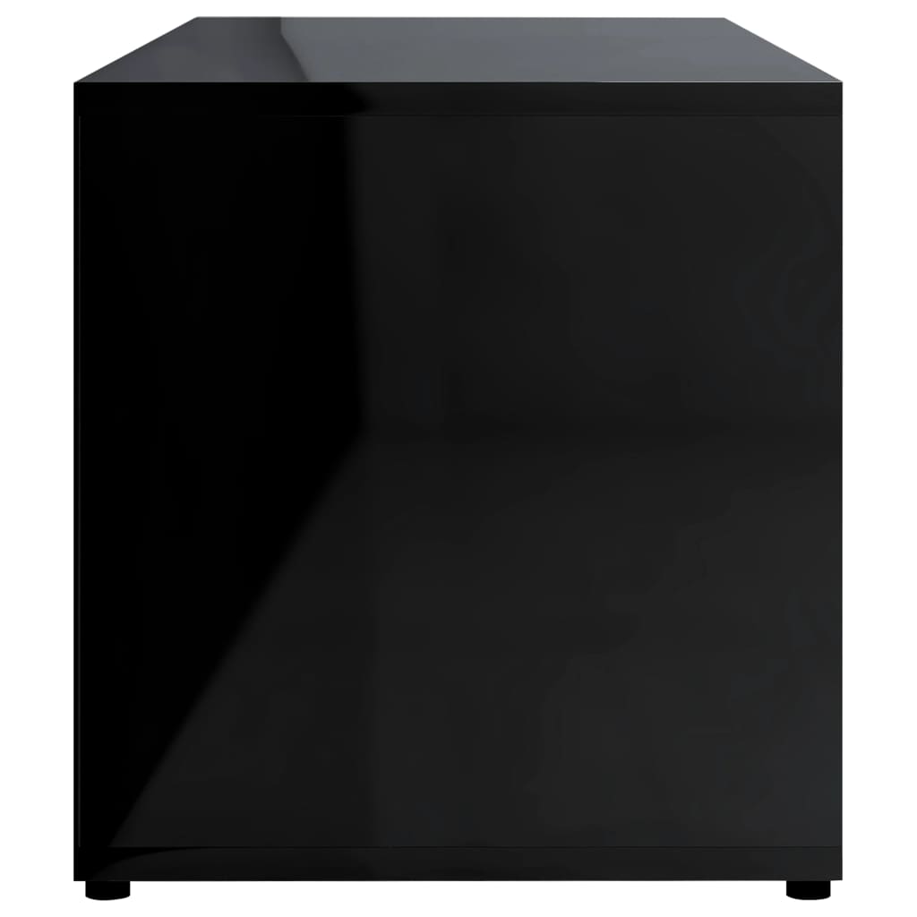 vidaXL TV-taso korkeakiilto musta 80x34x36 cm lastulevy