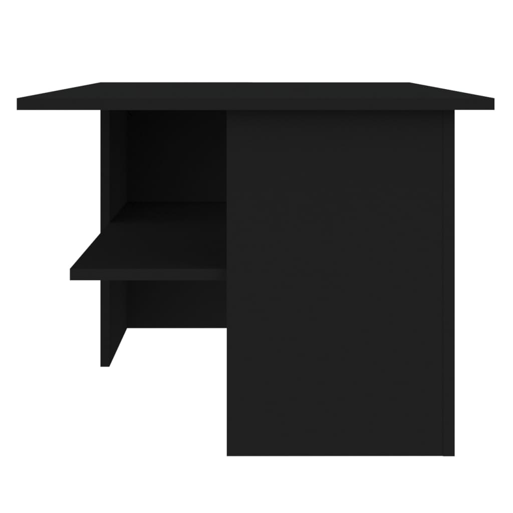 vidaXL Sohvapöytä musta 90x60x46,5 cm lastulevy