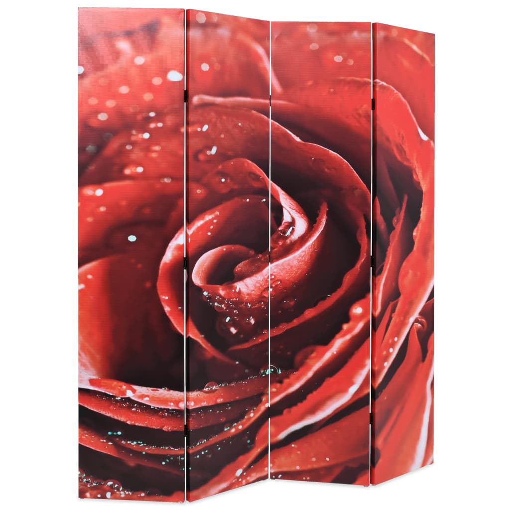 vidaXL Taitettava tilanjakaja ruusu 160x170 cm punainen