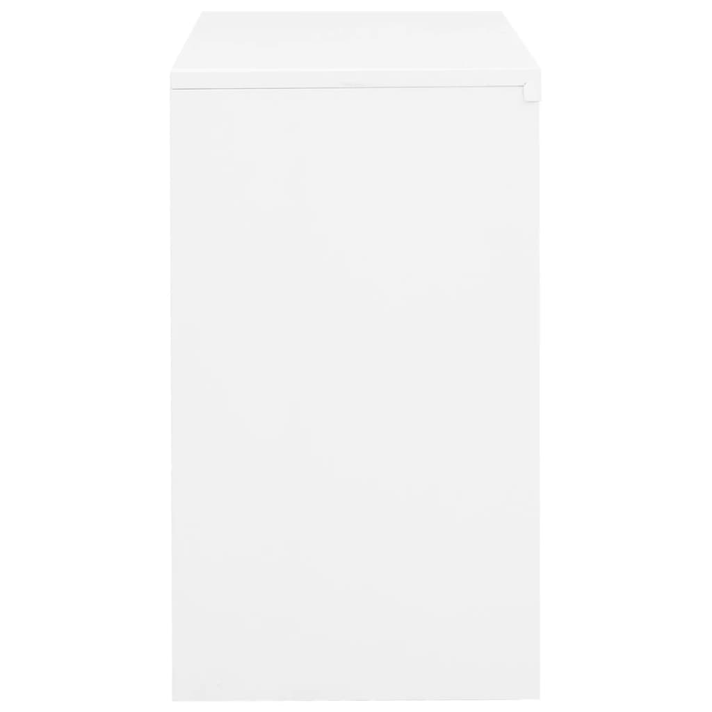 vidaXL Toimistokaappi valkoinen 90x40x70 cm teräs