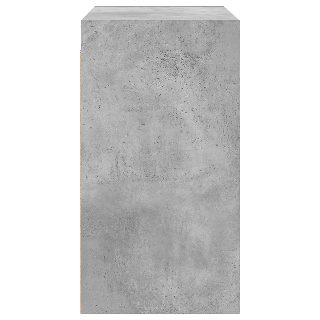 vidaXL Seinäkaappi lasiovilla betoninharmaa 68x37x68,5 cm
