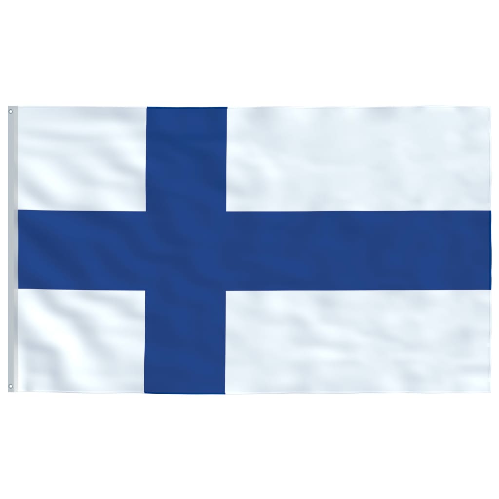vidaXL Suomen lippu ja tanko alumiini 6,2 m