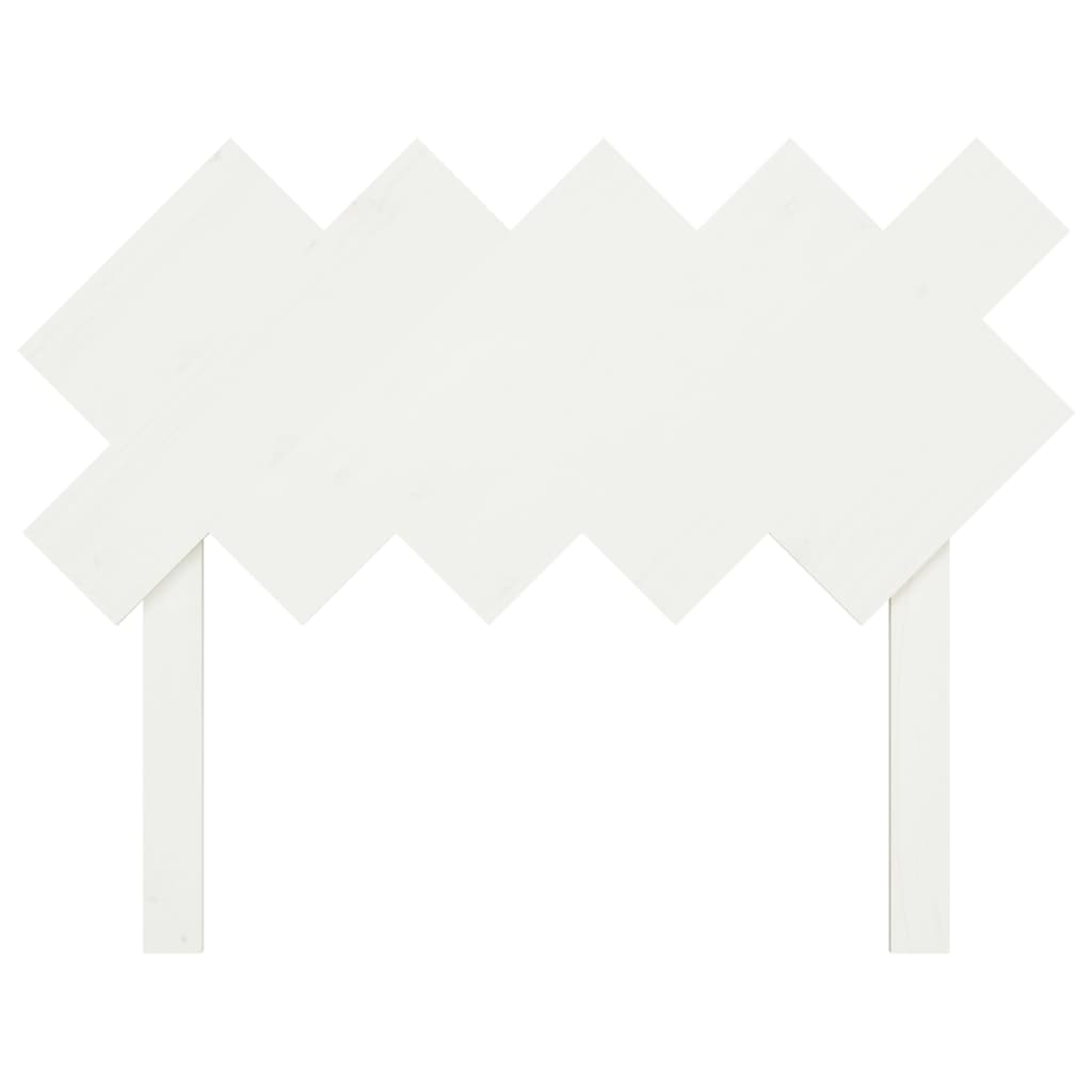 vidaXL Sängynpääty valkoinen 104x3x80,5 cm täysi mänty