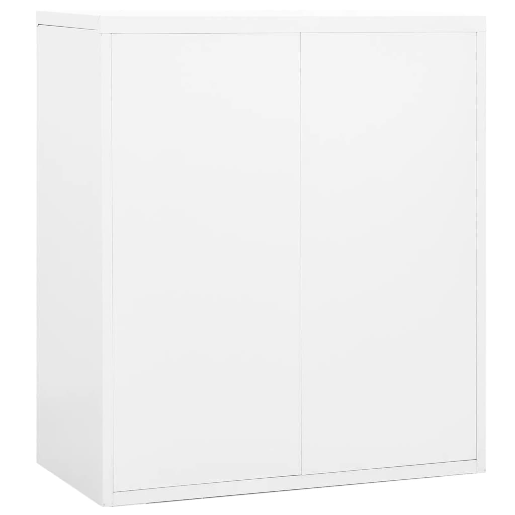 vidaXL Arkistokaappi valkoinen 90x46x103 cm teräs