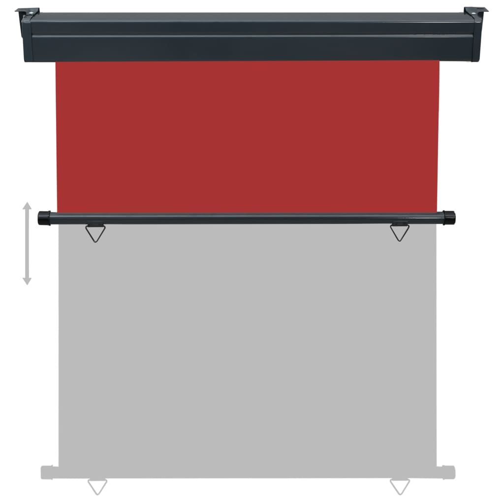vidaXL Parvekkeen sivumarkiisi 170x250 cm punainen