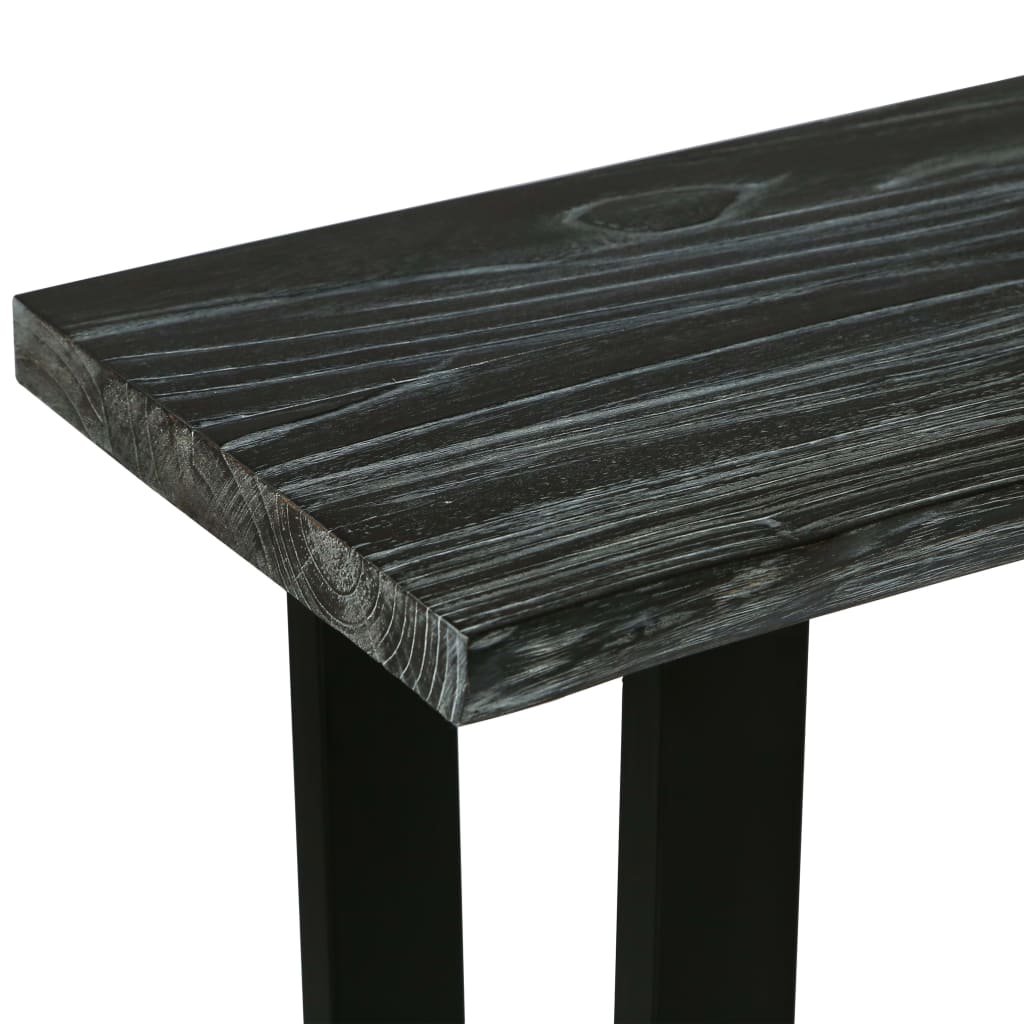 vidaXL Konsolipöytä mindipuu 110x35x75 cm harmaa