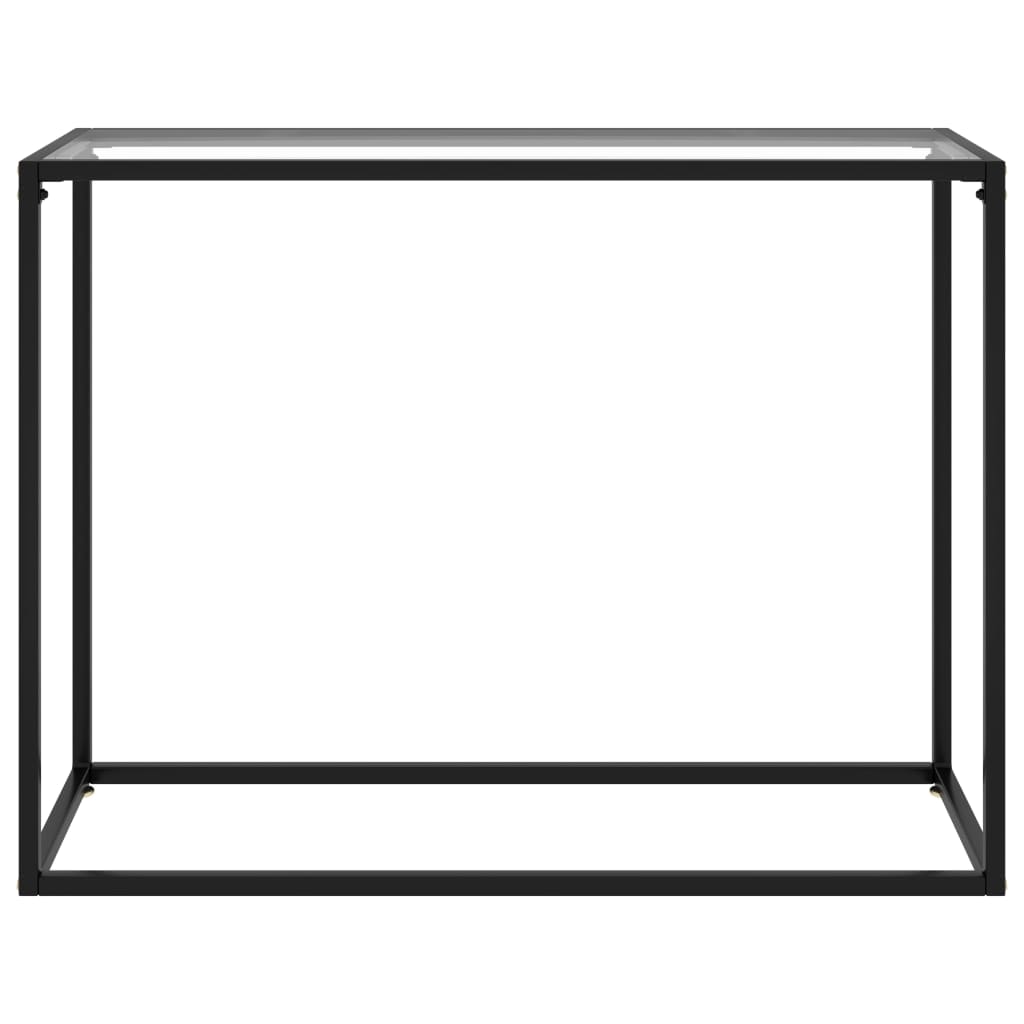vidaXL Konsolipöytä läpinäkyvä 100x35x75 cm karkaistu lasi