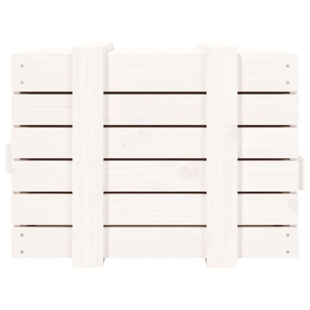 vidaXL Säilytyslaatikko valkoinen 58x40,5x42 cm täysi mänty